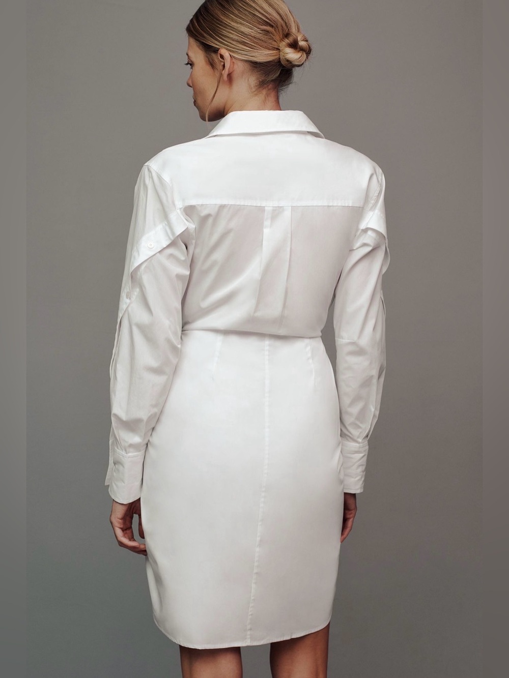 NWT Anthropologie Derek Lam 10 Crosby cotton Tie Front Charlotte Shirtdress - Picture 4 of 14